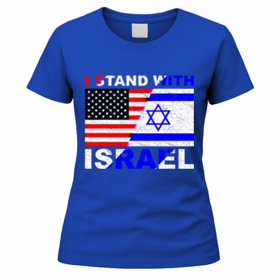 I Stand With Israel Pray For Israel Us Israel Flag Women's T-Shirt