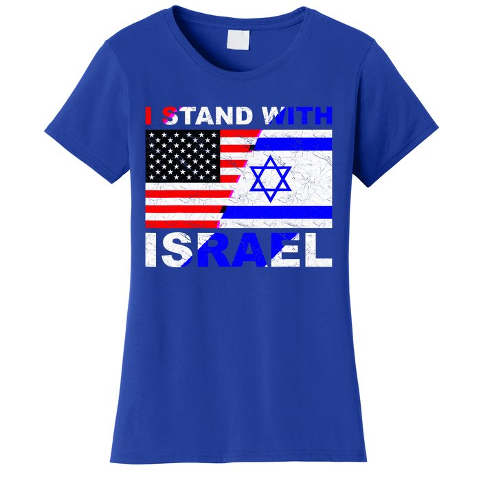 I Stand With Israel Pray For Israel Us Israel Flag Women's T-Shirt