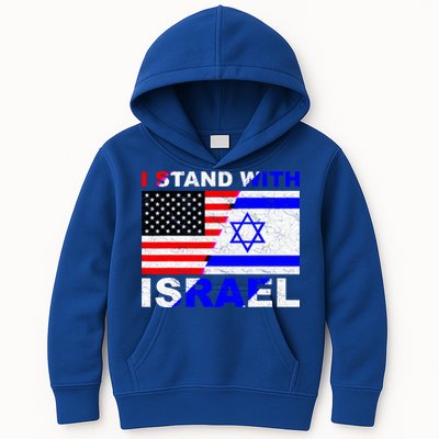 I Stand With Israel Pray For Israel Us Israel Flag Kids Hoodie