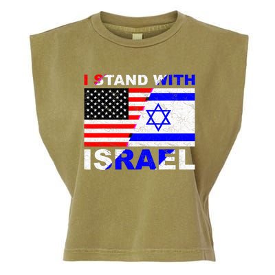 I Stand With Israel Pray For Israel Us Israel Flag Garment-Dyed Women's Muscle Tee