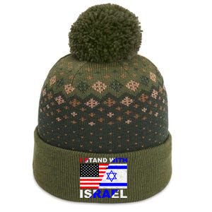 I Stand With Israel Pray For Israel Us Israel Flag The Baniff Cuffed Pom Beanie