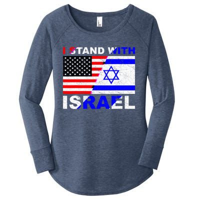 I Stand With Israel Pray For Israel Us Israel Flag Women's Perfect Tri Tunic Long Sleeve Shirt