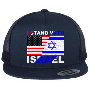 I Stand With Israel Pray For Israel Us Israel Flag Flat Bill Trucker Hat