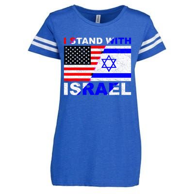 I Stand With Israel Pray For Israel Us Israel Flag Enza Ladies Jersey Football T-Shirt