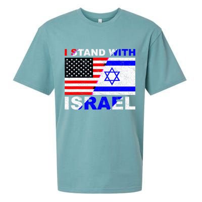 I Stand With Israel Pray For Israel Us Israel Flag Sueded Cloud Jersey T-Shirt