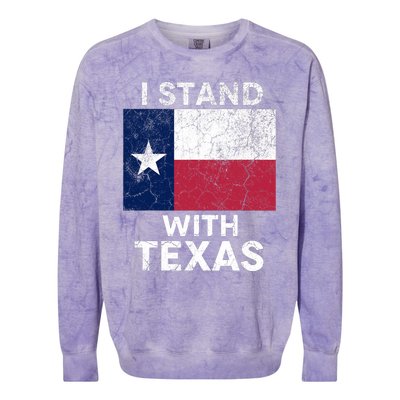 I Stand With Texas Colorblast Crewneck Sweatshirt