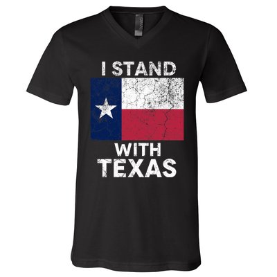 I Stand With Texas V-Neck T-Shirt