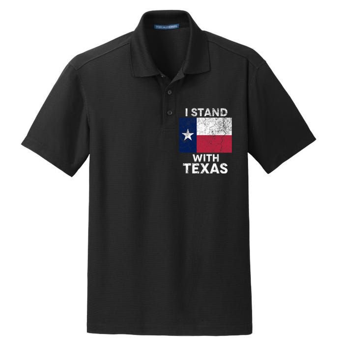 I Stand With Texas Dry Zone Grid Polo