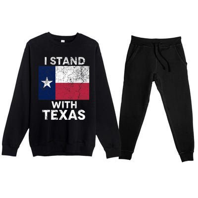 I Stand With Texas Premium Crewneck Sweatsuit Set