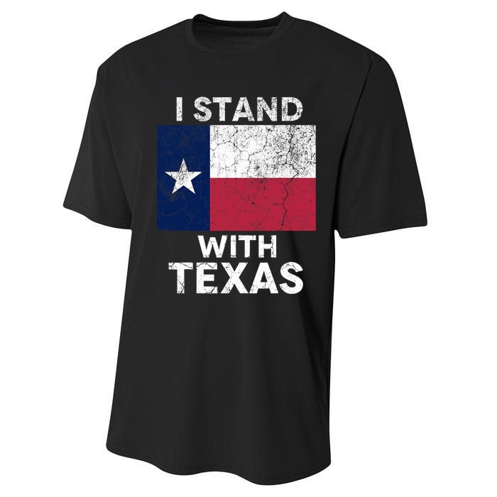 I Stand With Texas Performance Sprint T-Shirt