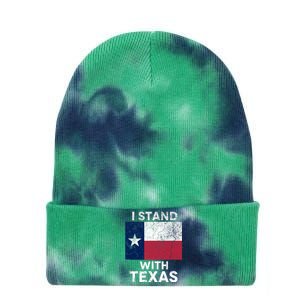 I Stand With Texas Tie Dye 12in Knit Beanie