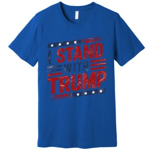 I Stand With Trump American Flag 4th Of July Cool Gift Premium T-Shirt