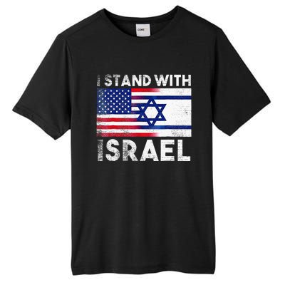 I Stand With Israel Pray For Israel US And Israel Flag  Tall Fusion ChromaSoft Performance T-Shirt