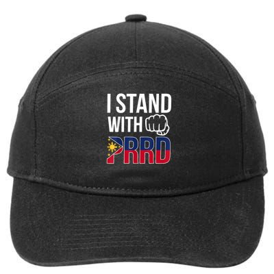I Stand With PRRD DU30 Supporters Philippines Flag Fist Pump 7-Panel Snapback Hat