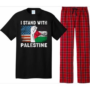 I Stand With Palestine For Their Freedom Us Palestine Flag Pajama Set