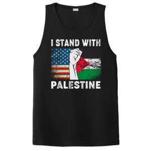 I Stand With Palestine For Their Freedom Us Palestine Flag PosiCharge Competitor Tank