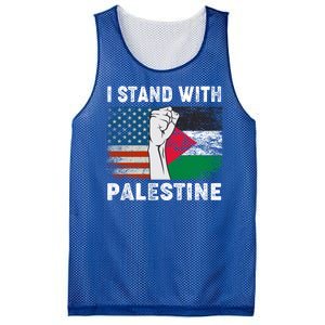 I Stand With Palestine For Their Freedom Us Palestine Flag Mesh Reversible Basketball Jersey Tank