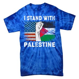 I Stand With Palestine For Their Freedom Us Palestine Flag Tie-Dye T-Shirt