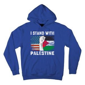 I Stand With Palestine For Their Freedom Us Palestine Flag Tall Hoodie