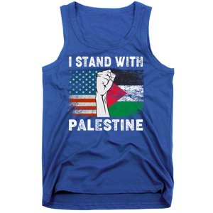 I Stand With Palestine For Their Freedom Us Palestine Flag Tank Top