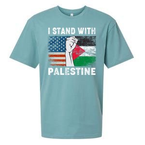 I Stand With Palestine For Their Freedom Us Palestine Flag Sueded Cloud Jersey T-Shirt