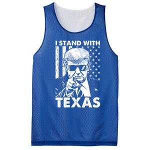 I Stand With Texas Trump Usa American Flag Gift Mesh Reversible Basketball Jersey Tank