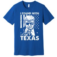 I Stand With Texas Trump Usa American Flag Gift Premium T-Shirt