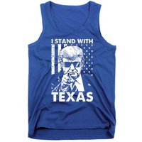 I Stand With Texas Trump Usa American Flag Gift Tank Top