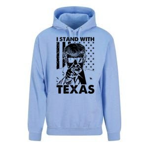 I Stand With Texas Trump Usa American Flag Gift Unisex Surf Hoodie