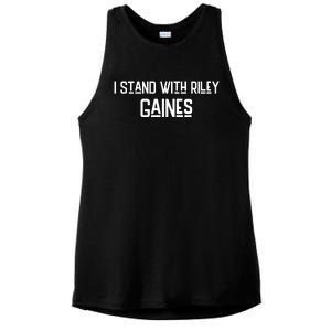 I Stand With Riley Gaines Ladies PosiCharge Tri-Blend Wicking Tank