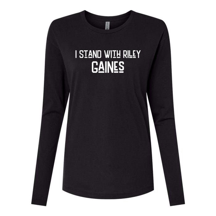 I Stand With Riley Gaines Womens Cotton Relaxed Long Sleeve T-Shirt