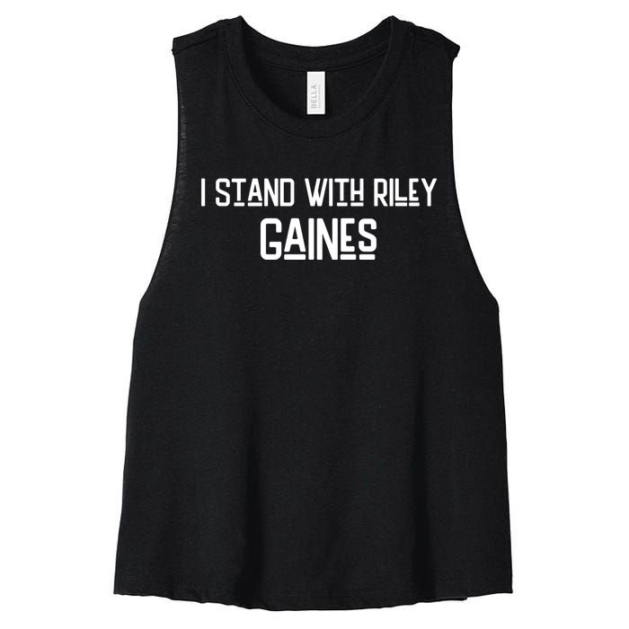 I Stand With Riley Gaines Women's Racerback Cropped Tank