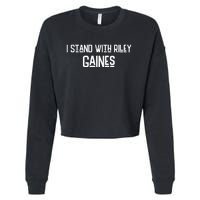 I Stand With Riley Gaines Cropped Pullover Crew