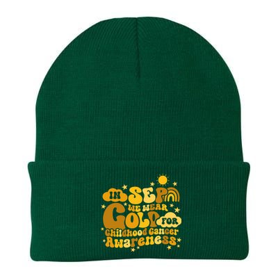 In September We Wear Gold  Childhood Cancer Awareness Knit Cap Winter Beanie