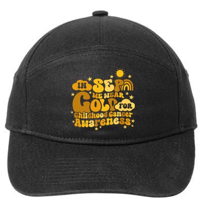 In September We Wear Gold  Childhood Cancer Awareness 7-Panel Snapback Hat