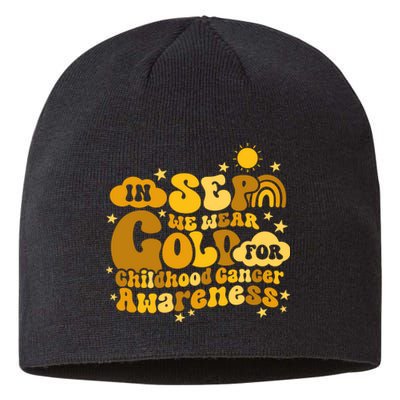 In September We Wear Gold  Childhood Cancer Awareness Sustainable Beanie