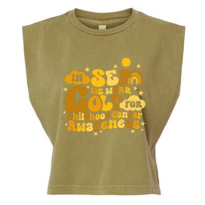 In September We Wear Gold  Childhood Cancer Awareness Garment-Dyed Women's Muscle Tee