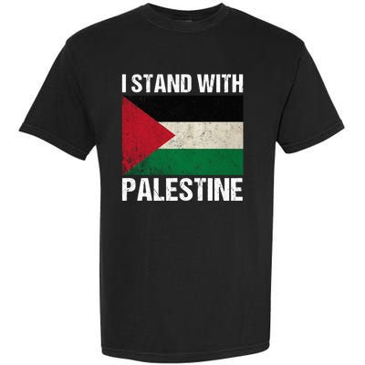 I Stand With Palestine For Their Freedom Us Palestine Flag Garment-Dyed Heavyweight T-Shirt