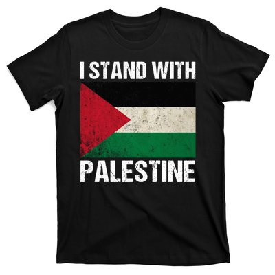 I Stand With Palestine For Their Freedom Us Palestine Flag T-Shirt