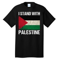 I Stand With Palestine For Their Freedom Us Palestine Flag Tall T-Shirt