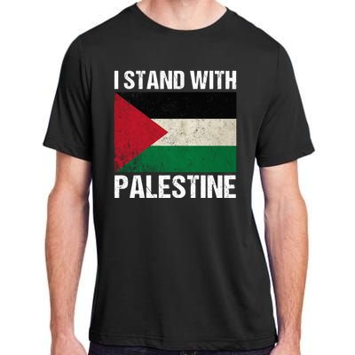 I Stand With Palestine For Their Freedom Us Palestine Flag Adult ChromaSoft Performance T-Shirt