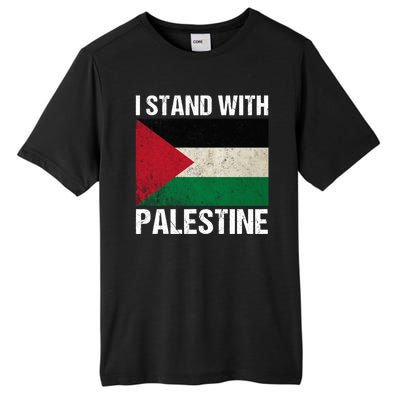 I Stand With Palestine For Their Freedom Us Palestine Flag Tall Fusion ChromaSoft Performance T-Shirt