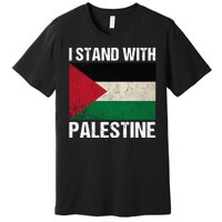 I Stand With Palestine For Their Freedom Us Palestine Flag Premium T-Shirt