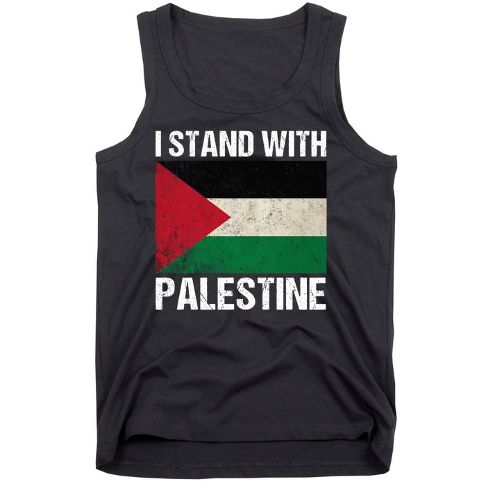 I Stand With Palestine For Their Freedom Us Palestine Flag Tank Top