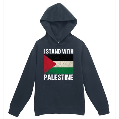 I Stand With Palestine For Their Freedom Us Palestine Flag Urban Pullover Hoodie