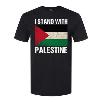 I Stand With Palestine For Their Freedom Us Palestine Flag Softstyle CVC T-Shirt