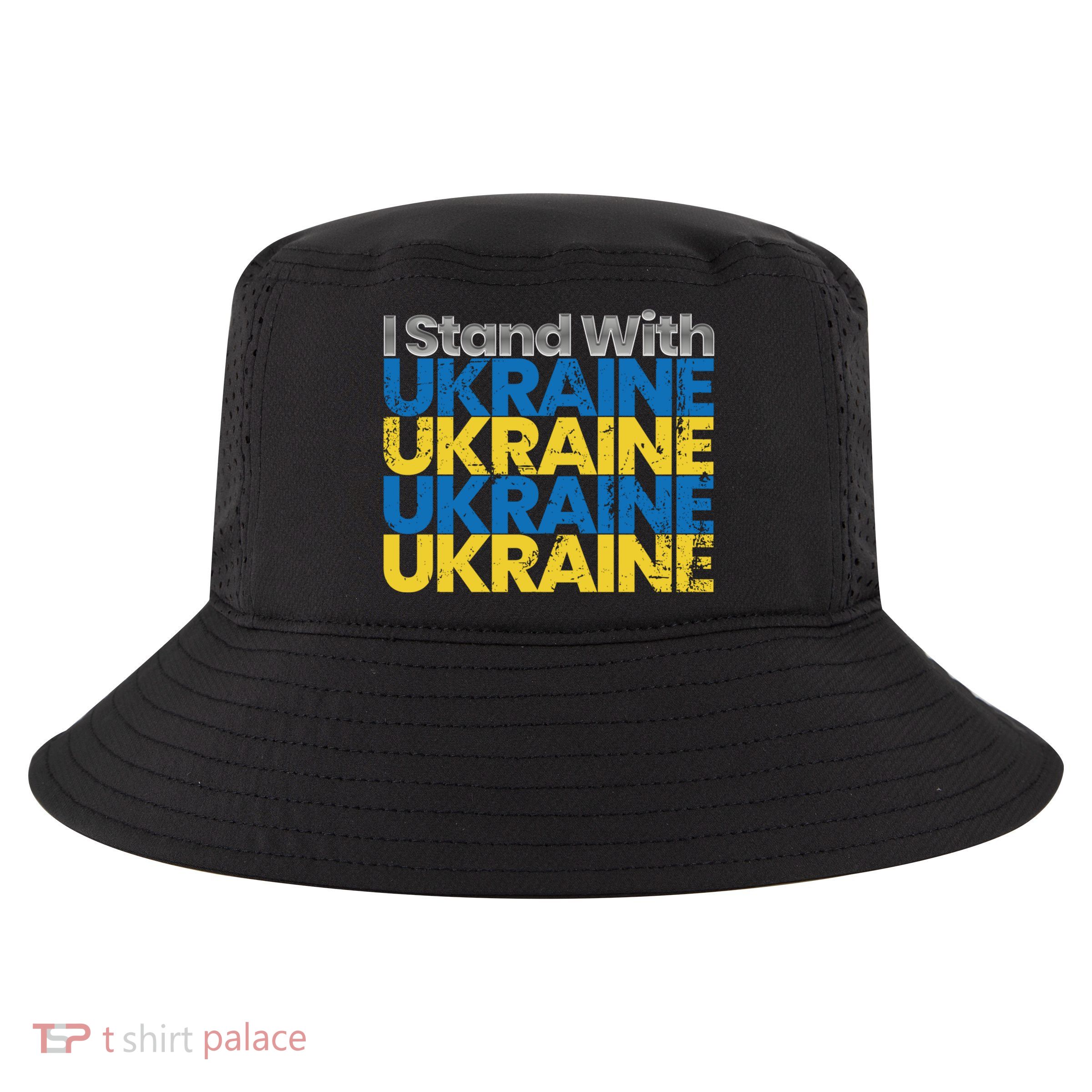 I Stand With Ukraine Ukrainian Flag Ukrainians Gift Cool Comfort Performance Bucket Hat