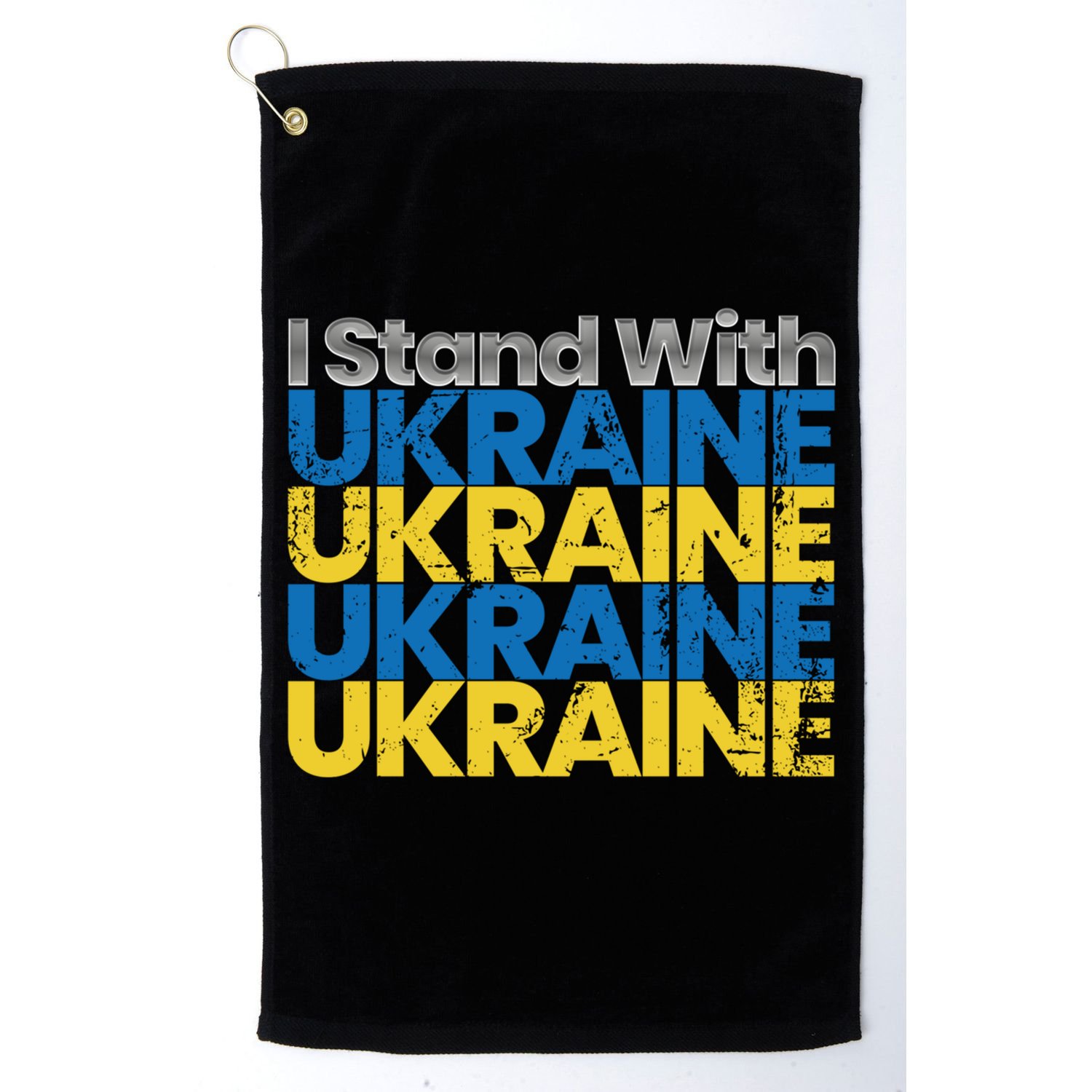 I Stand With Ukraine Ukrainian Flag Ukrainians Gift Golf Towel