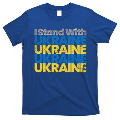 I Stand With Ukraine Ukrainian Flag Ukrainians Gift T-Shirt