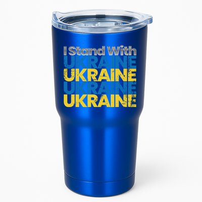 I Stand With Ukraine Ukrainian Flag Ukrainians Gift Tumbler